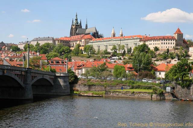 Panorama sur le château depuis Manesuv Most - Praga, Repubblica Ceca