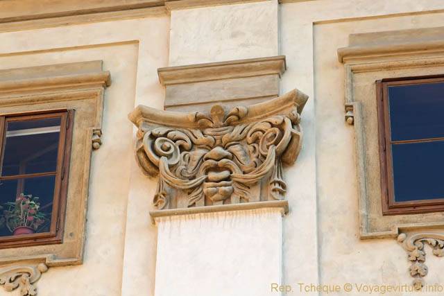 Décoration qui tire la langue, Prokopska, Malá Strana - Praga, Repubblica Ceca