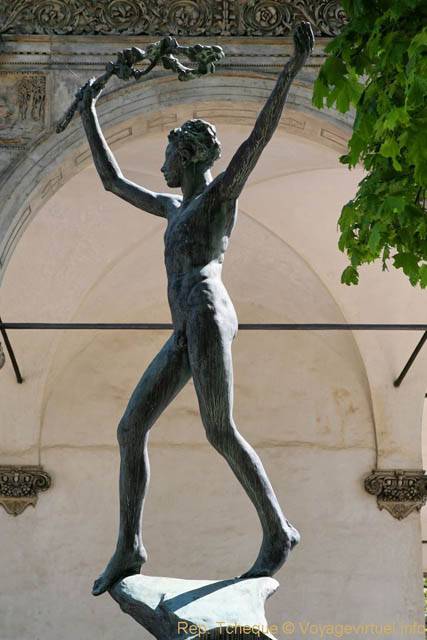 Statue en bronze, Palais d'été de la reine Anne (Letohrádek královny Anny), (Prazsky Hrad) - Praga, Repubblica Ceca