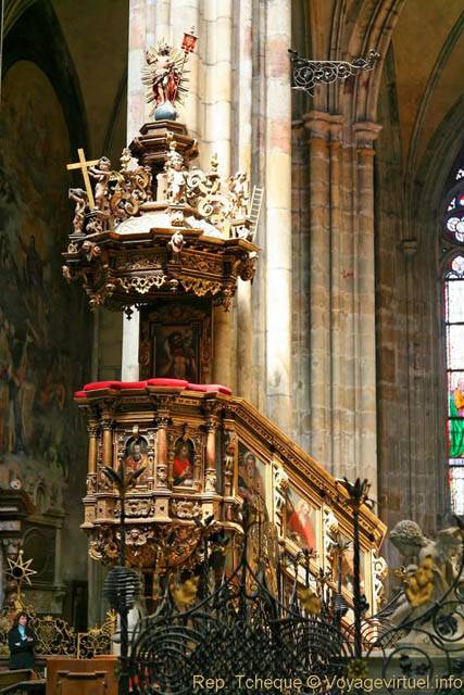 Cathédrale Saint-Guy, la chaire, (Prazsky Hrad) - Praga, Repubblica Ceca