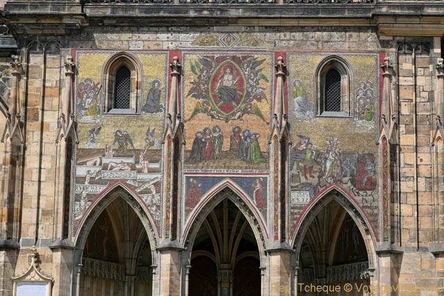 La mosaïque de la Porte d'Or, Cathédrale Saint-Guy, (Prazsky Hrad) - Praga, Repubblica Ceca