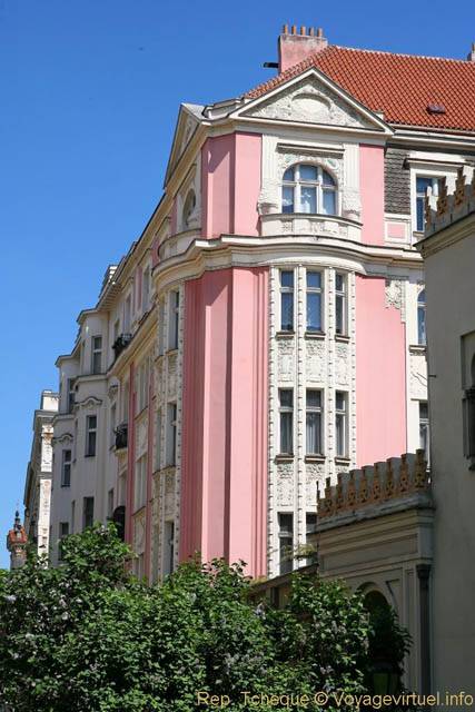 Vezenska, façade façon gateau - Praga, Repubblica Ceca