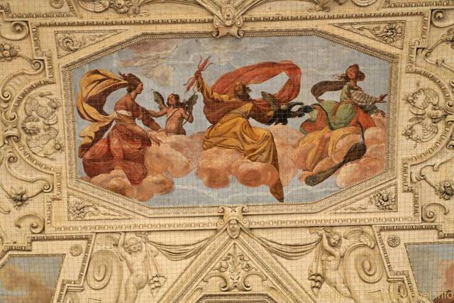 Palais Wallenstein, Sala Terrena, gros plan sur une peinture de la voûte - Praga, Repubblica Ceca