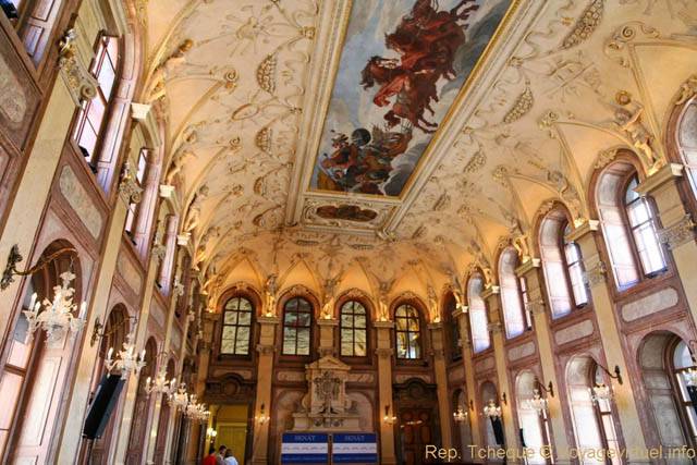 La grande salle de représentation, Palais Wallenstein, (Valdštejnský palác), Sénat, Letenska - Praga, Repubblica Ceca