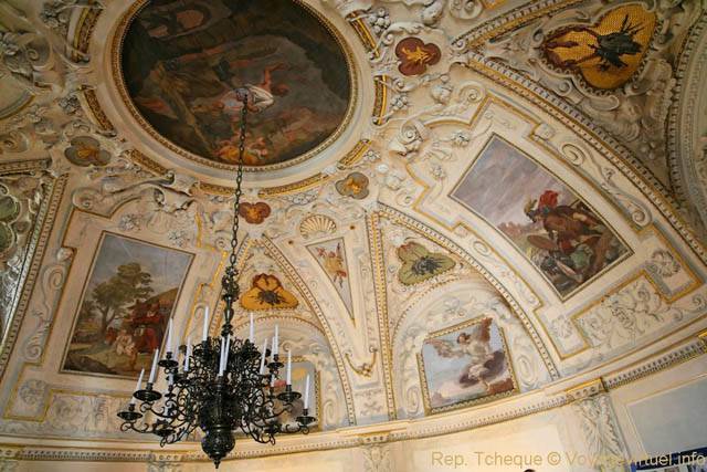 Décoration d'un dôme, Palais Wallenstein, Sénat, Letenska - Praga, Repubblica Ceca