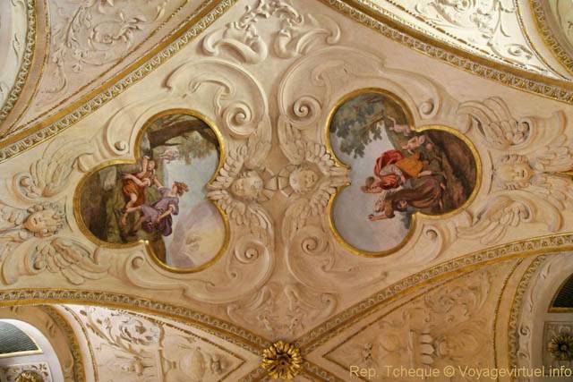 Palais Wallenstein, (Valdštejnský palác), détail du couloir mythologique - Praga, Repubblica Ceca