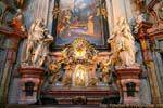 Église Saint-Nicolas (Kostel sv. Mikuláše), un autel secondaire, Malá Strana, Praga, Repubblica Ceca.