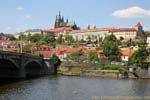 Panorama sur le château depuis Manesuv Most, Praga, Repubblica Ceca.