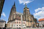 Cathédrale Saint Guy, vue depuis la troisième cour du château (Prazsky Hrad), Praga, Repubblica Ceca.