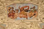 Palais Wallenstein, Sala Terrena, gros plan sur une peinture de la voûte, Praga, Repubblica Ceca.
