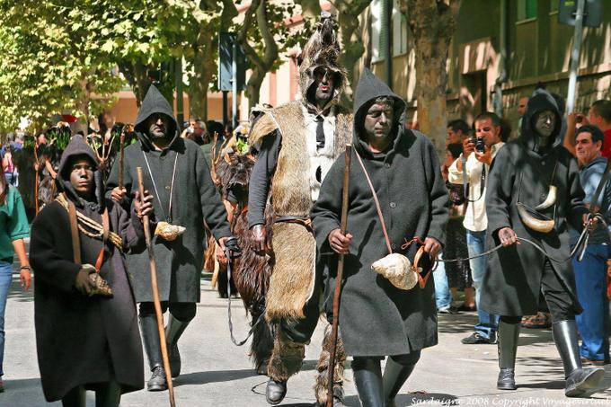 Nuoro, Festa del Redentore, i cacciatori Barbagia, l'uomo cinghiale - Sardegna