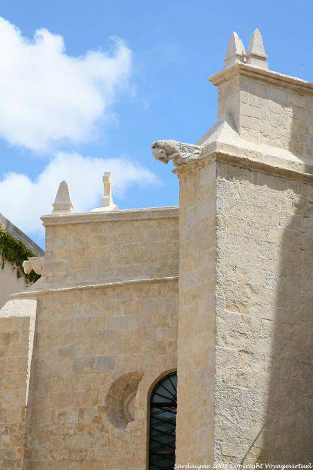 Sassari, la Cattedrale di San Nicola, contrafforti esterni e doccioni - Sardegna