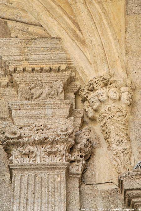 Sassari, la Cattedrale di San Nicola, sculture dettaglio - Sardegna
