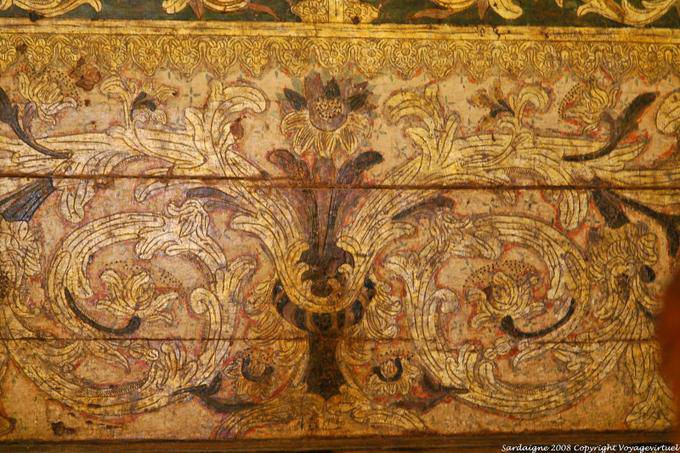 Decorazione d'interni, dettaglio, Oratorio del Rosario, Piazza San Pietro, Tempio Pausania - Sardegna