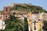 Bosa, la Cattedrale e Fort Malaspina, Sardegna.