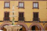 Bosa, Corso Vittorio Emanuele II, Piazza Costituzione, una fontana, Sardegna.