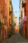Bosa, via Santa Croce, Sardegna.