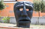 Mamoiada, maschera scultura, Sardegna.