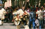 Nuoro, Festa del Redentore, sos Merdules Bezzos di Otzana, corna sottolineato, Sardegna.