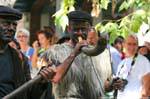 Nuoro, Festa del Redentore, sos Merdules Bezzos di Otzana uomo corno, Sardegna.