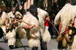 Nuoro, Festa del Redentore, sos Merdules Bezzos di Otzana, foglie e frusta, Sardegna.