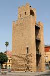 Oristano, Torre di San Cristoforo Piazza Roma, Sardegna.