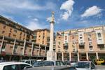 Statua Sassari in Piazza Monsignor Arcangelo Mazzotti, Sardegna.