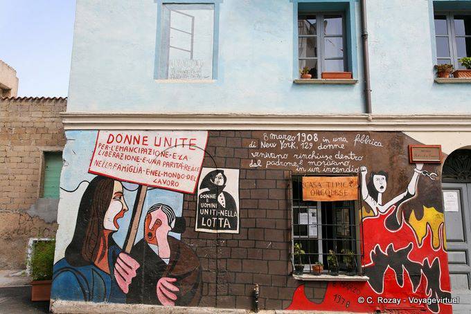 Orgosolo, per l'emancipazione e la liberazione delle donne, murale - Sardegna