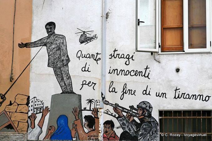 Orgosolo, la fine di un tiranno, murale - Sardegna