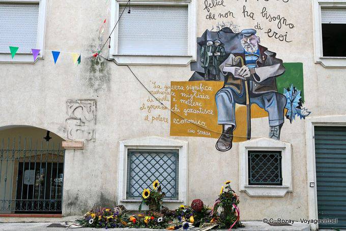 Orgosolo, la guerra significa l'uccisione di civili, Gino Strada, murale - Sardegna