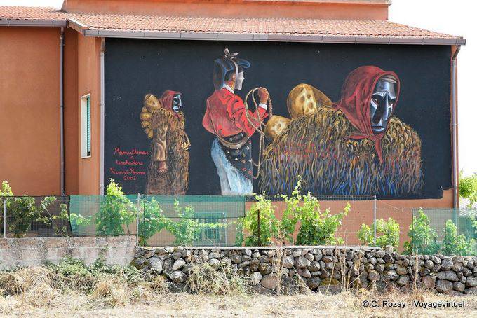 Tinnura, il Mamuthones, murale - Sardegna