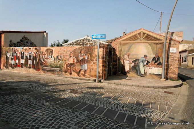 Tinnura, murales di Via del Pane - Sardegna