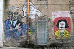 Orgosolo, la contraddizione, contro il fascismo, murale, Sardegna.
