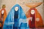 Orgosolo, decorazione a stucco e colori, murale, Sardegna.