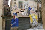 Orgosolo, voci e segreto militare, murale, Sardegna.