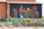 Tinnura, il Mamuthones, murale, Sardegna.