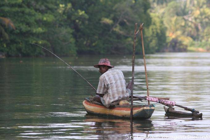 La pesca alla foce del Bentota - Ceylon Sri Lanka