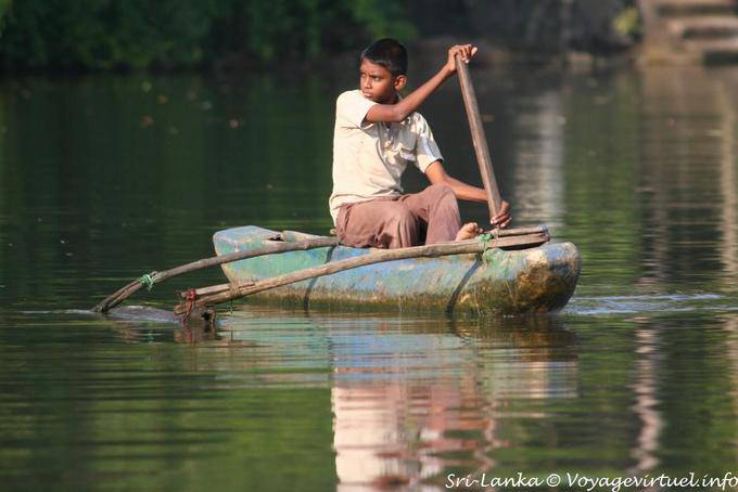 Navigazione sul fiume Bentota - Ceylon Sri Lanka