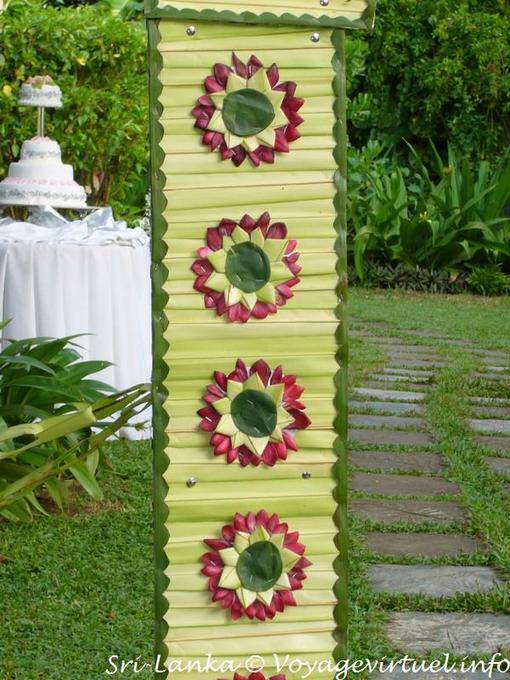 Decorazione di nozze, l'Eden Hotel, Beruwela - Ceylon Sri Lanka
