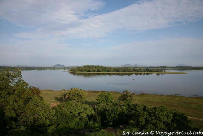 Panorama sul lago Heritance Kandalama dall'hotel, Dambulla - Ceylon Sri Lanka