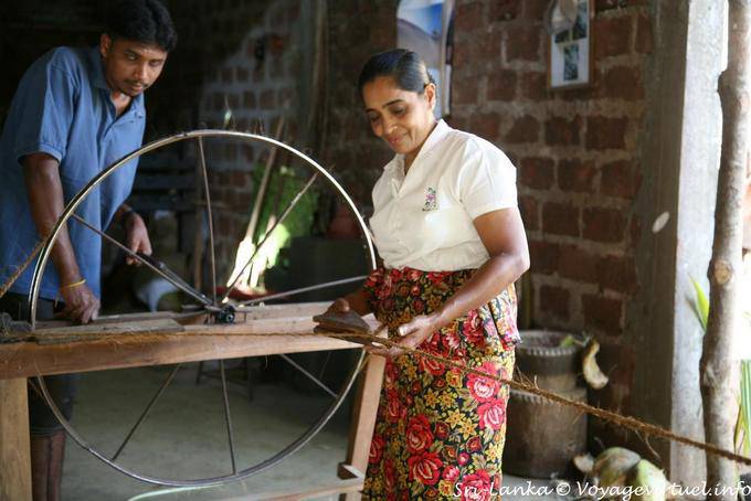 Manufacturing corda con fibre di cocco, Nalanda - Ceylon Sri Lanka