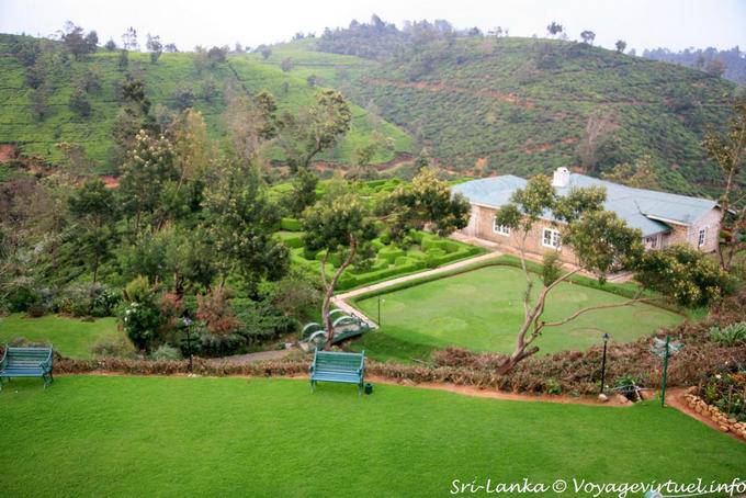 Panorama dalla fabbrica Ristorazione Tea, Nuwara Eliya - Ceylon Sri Lanka
