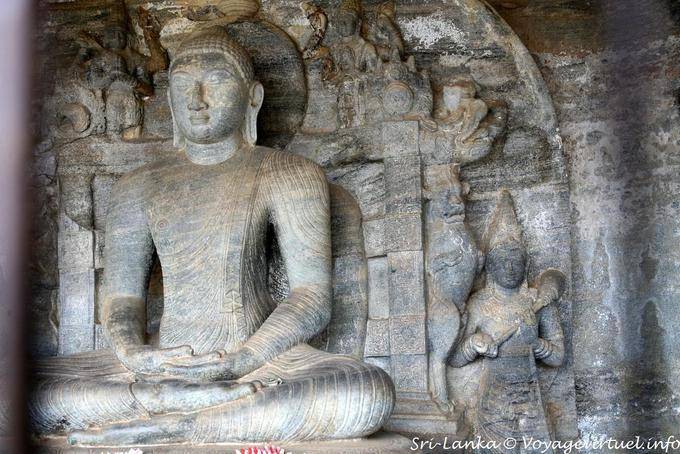Statua Vidyhadhara Guha con Brahma Vihara Gal dio, Polonnaruwa - Ceylon Sri Lanka