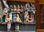 Figurine di cosmogonia indù Sri Muthumariamman, Matale, Ceylon Sri Lanka.