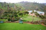 Panorama dalla fabbrica Ristorazione Tea, Nuwara Eliya, Ceylon Sri Lanka.