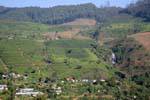 Panorama verso Talawakele e St Clair Cascate, Ceylon Sri Lanka.