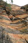 Sigiriya, il leone colorato strati di roccia, Ceylon Sri Lanka.