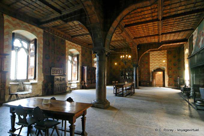 Panoramica, sala Chatelain, Castello di Chillon - La Svizzera