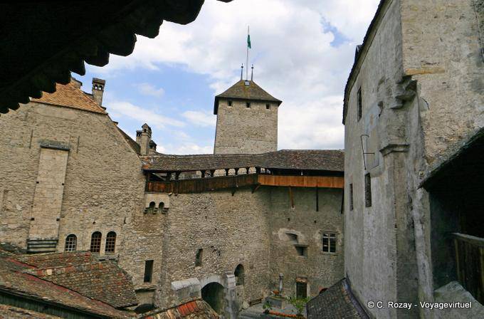 Castello di Chillon, panoramica, interno - La Svizzera