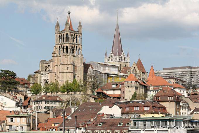 Panorama della Cattedrale di Losanna - La Svizzera